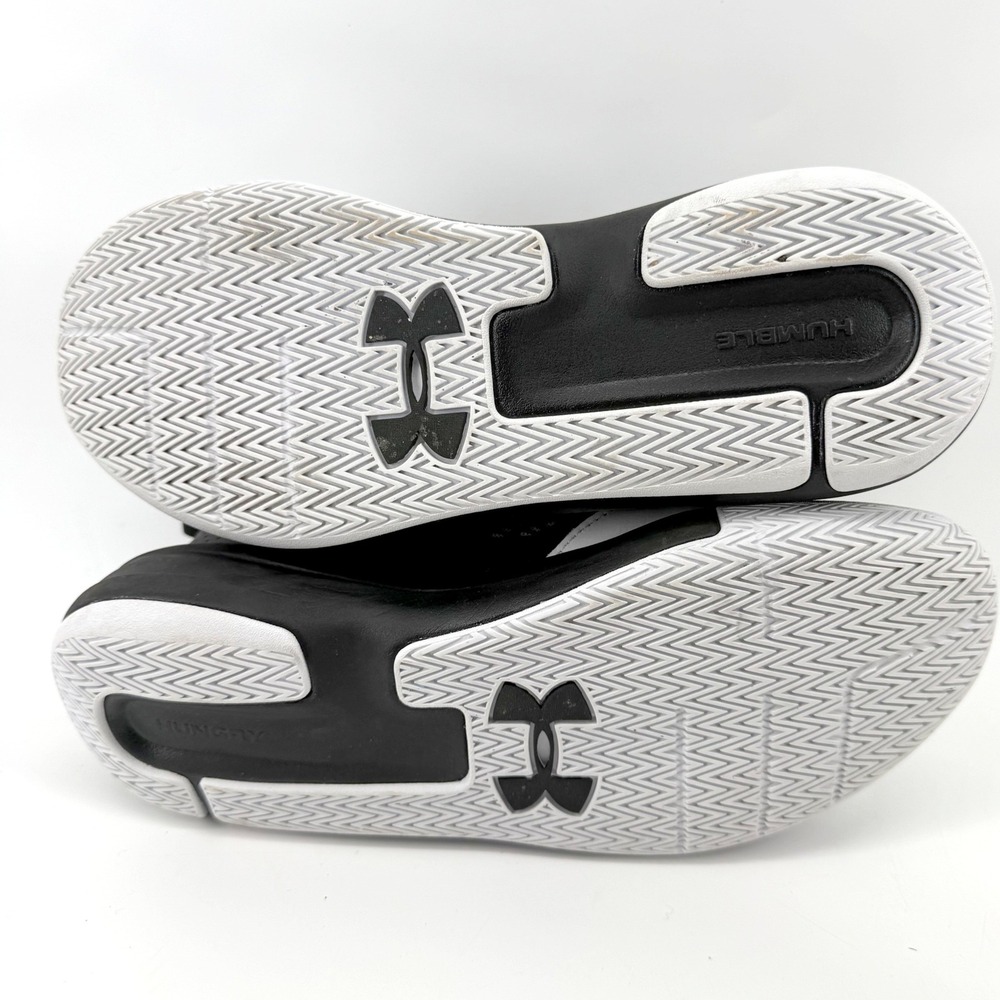 Under Armour Lockdown 5 Basketball Shoes Mens 10 White Black Athletic Shoes - Picture 11 of 11